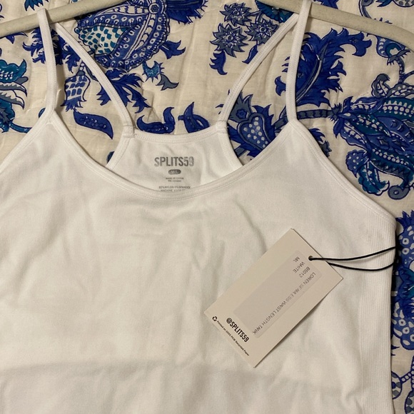 Splits59 white Loren Seamless Waistlength tank M/L. NWT - Picture 7 of 7